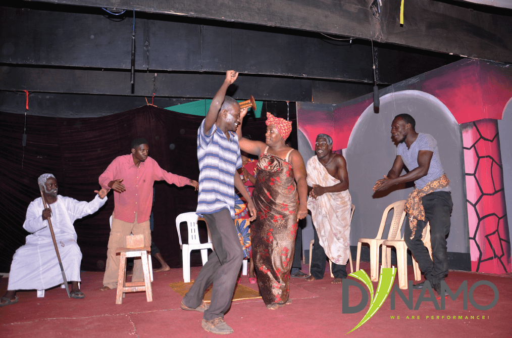The crowning scene in the Dynamo theatre production of Francis Imbuga's Aminata