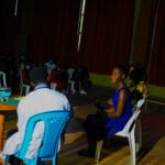 The Audience watches scene one of the Dynamo theatre production of Tunde Euba's INCONTROL Reloaded.